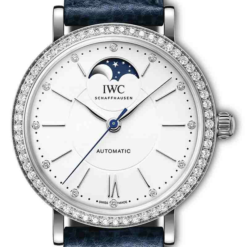 IWC純正 カフスリンクス ムーンフェイズ 青 スイス製 つきあう