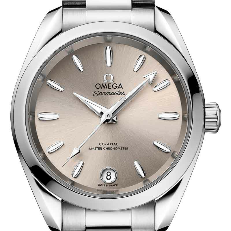 OMEGA SEAMASTER AQUA TERRA 150M CO-AXIAL MASTER CHRONOMETER 34MM オメガ シーマスター  アクアテラ150M コーアクシャル マスター クロノメーター 34MM 220.10.34.20.09.001｜正規取り扱いブランド｜時計・腕時計の通販サイトBEST  ISHIDA（正規・中古販売店）