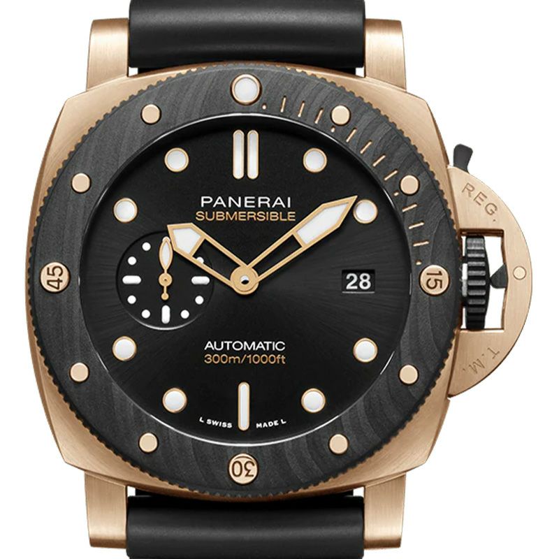 PANERAI SUBMERSIBLE QUARANTAQUATTRO パネライ サブマーシブル クアランタクアトロ ゴールドテック(TM) オロカーボ PAM02070