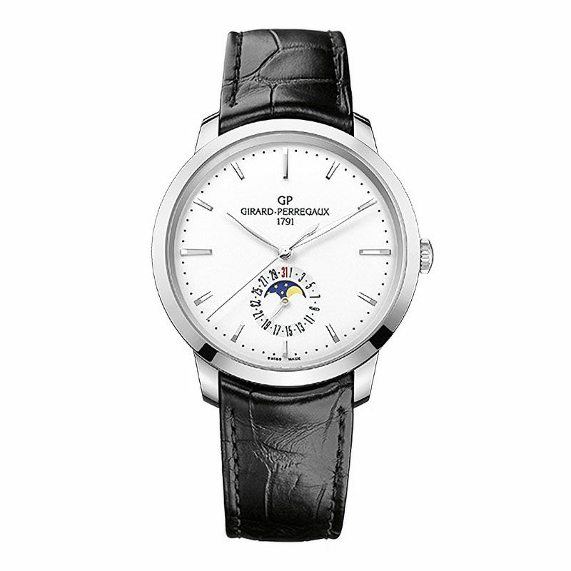 GIRARD PERREGAUX 1966 DATE AND MOON PHASES ジラール・ペルゴ 1966 デイト＆ムーンフェイズ 49545-11-131-BB60