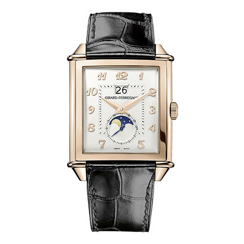 GIRARD-PERREGAUX VINTAGE 1945 XXL LARGE DATE AND MOON PHASES , ジラール・ペルゴ  ヴィンテージ 1945 XXL ラージデイト＆ムーンフェイズ , 25882-52-121-BB6B