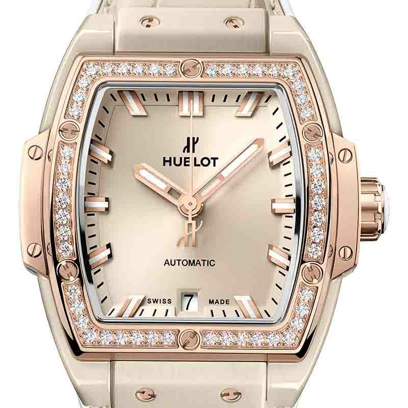 HUBLOT SPIRIT OF BIG BANG BEIGE CERAMIC KING GOLD DIAMONDS ウブロ  