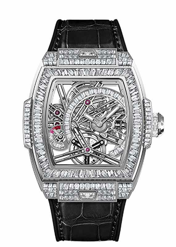 HUBLOT SPIRIT OF BIG BANG TOURBILLON WHITE GOLD HIGH JEWELLERY