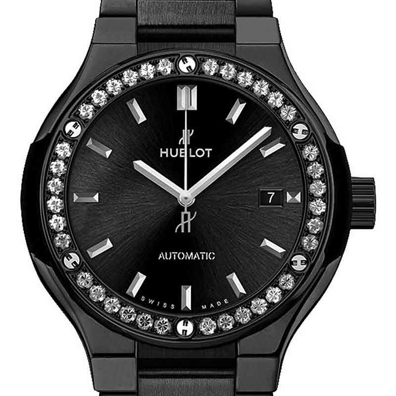 HUBLOT CLASSIC FUSION BLACK MAGIC DIAMONDS BRACELET ウブロ  