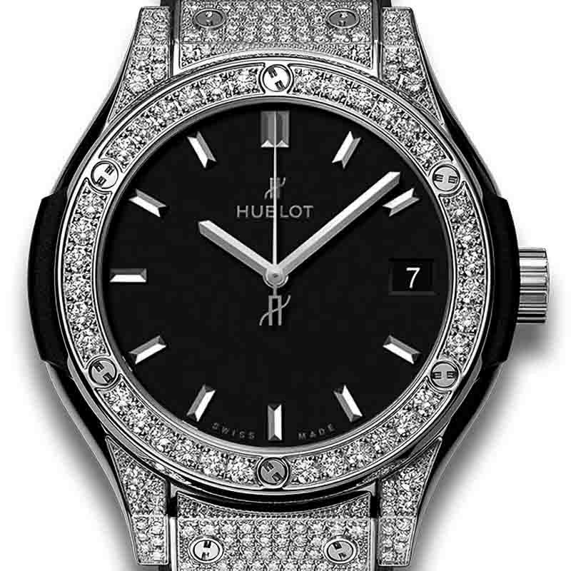 HUBLOT CLASSIC FUSION TITANIUM PAVE ウブロ クラシック・フュージョン チタニウム パヴェ 581.NX.1171.RX.1704