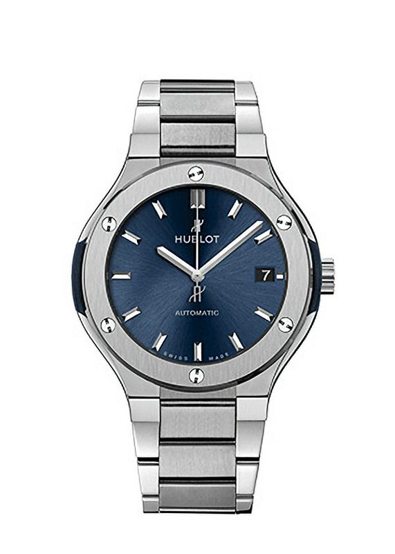 HUBLOT CLASSIC FUSION TITANIUM BLUE BRACELET ウブロ クラシック 