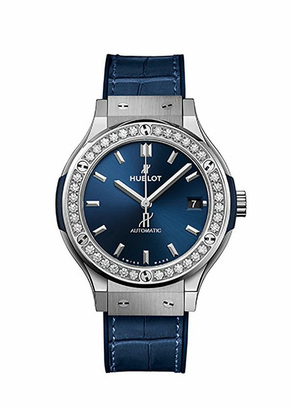 HUBLOT CLASSIC FUSION TITANIUM BLUE DIAMONDS ウブロ