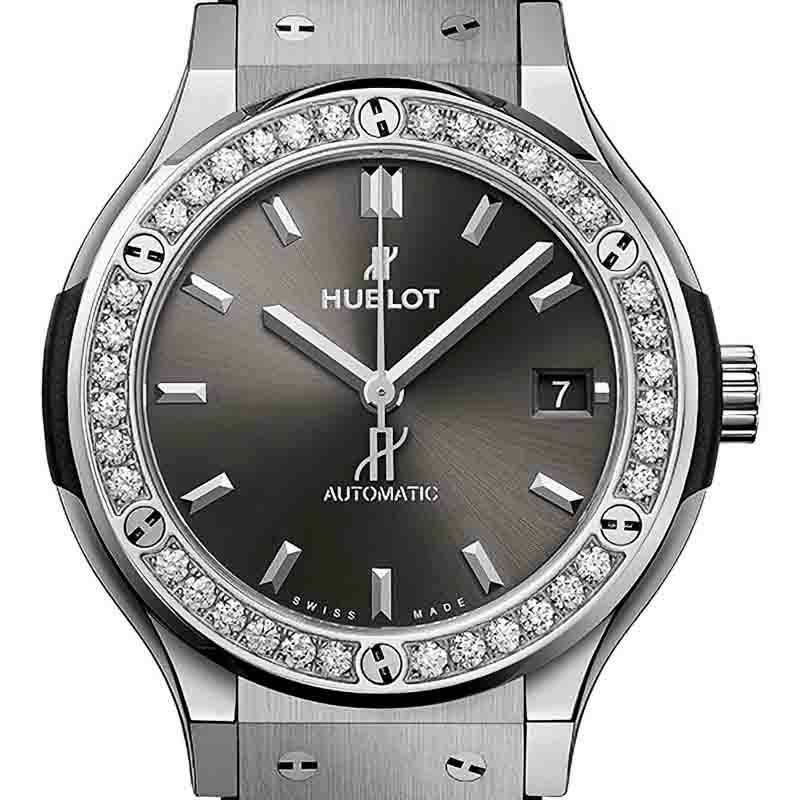 HUBLOT CLASSIC FUSION TITANIUM RACING GRAY DIAMONDS ウブロ