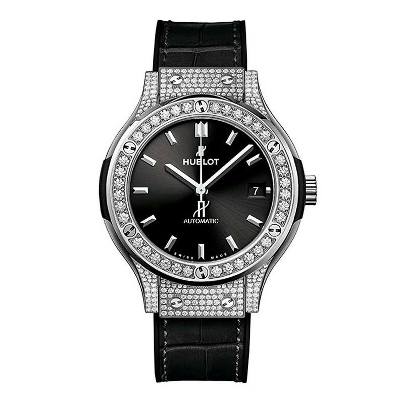 HUBLOT CLASSIC FUSION TITANIUM PAVE ウブロ クラシック・フュージョン チタニウム パヴェ 565.NX.1470.LR.1604