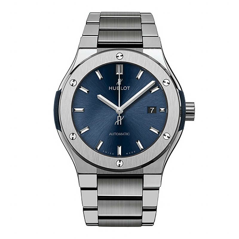 HUBLOT CLASSIC FUSION TITANIUM BLUE BRACELET ウブロ クラシック・フュージョン チタニウム ブレスレット  ブルー 548.NX.7170.NX｜正規取り扱いブランド｜時計・腕時計の通販サイトBEST ISHIDA（正規・中古販売店）