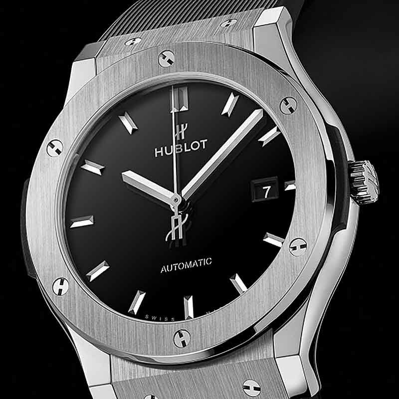 HUBLOT CLASSIC FUSION TITANIUM BLACK SHINY , ウブロ クラシック・フュージョン チタニウム  ブラックシャイニー , 542.NX.1270.RX