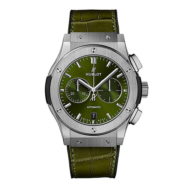 HUBLOT CLASSIC FUSION CHRONOGRAPH TITANIUM GREEN ウブロ クラシック  