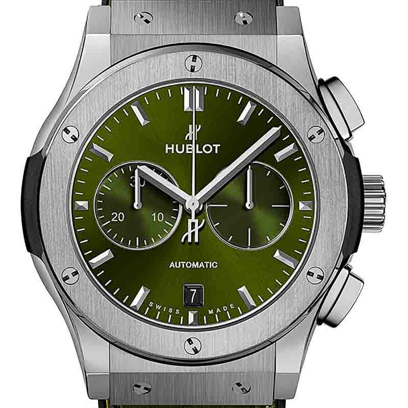 HUBLOT CLASSIC FUSION CHRONOGRAPH TITANIUM GREEN ウブロ クラシック  