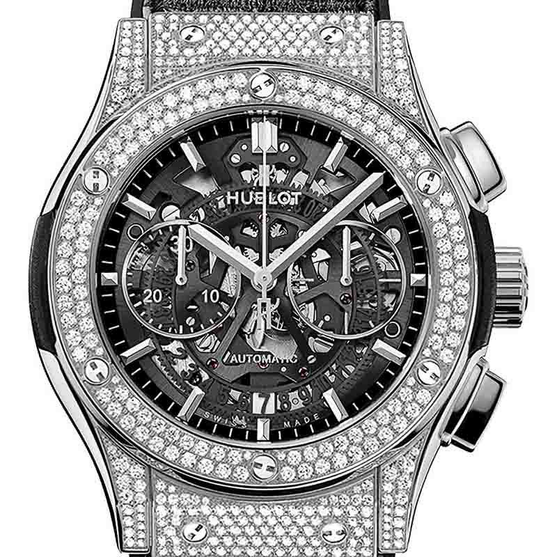 HUBLOT AERO FUSION TITANIUM PAVE ウブロ アエロ・フュージョン クロノグラフ チタニウム パヴェ 525.NX.0170.LR.1704