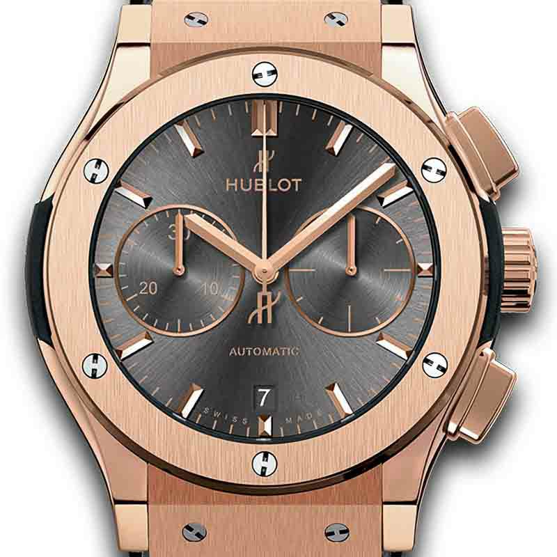 HUBLOT CLASSIC FUSION CHRONOGRAPH KING GOLD RACING GREY ウブロ 
