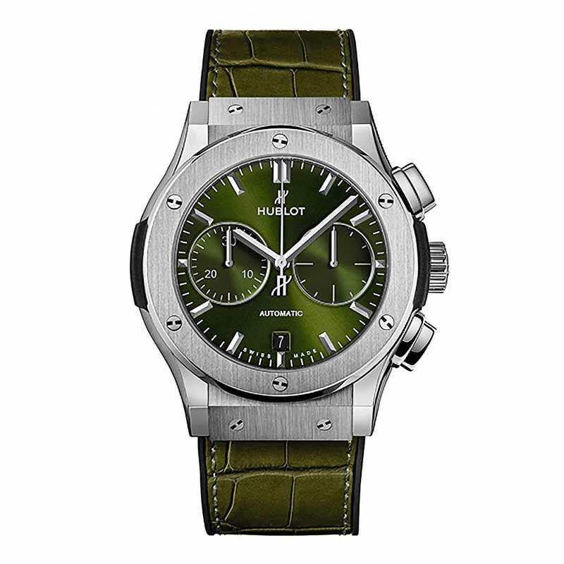 HUBLOT CLASSIC FUSION CHRONOGRAPH TITANIUM GREEN ウブロ クラシック  