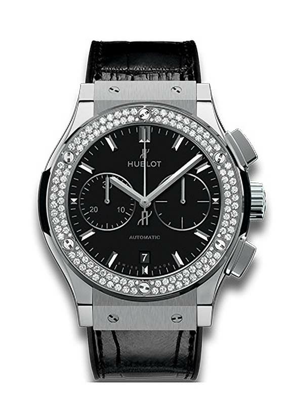 HUBLOT CLASSIC FUSION CHRONOGRAPH TITANIUM DIAMONDS ウブロ 