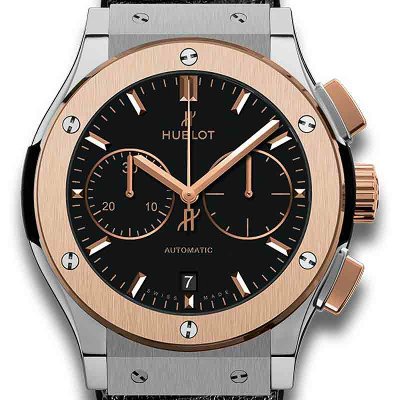 HUBLOT CLASSIC FUSION CHRONOGRAPH TITANIUM KING GOLD ウブロ 