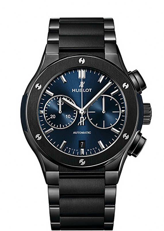 HUBLOT CLASSIC FUSION CHRONOGRAPH CERAMIC BLUE BRACELET ウブロ クラシック・フュージョン クロノグラフ セラミックブルー ブレスレット 520.CM.7170.CM