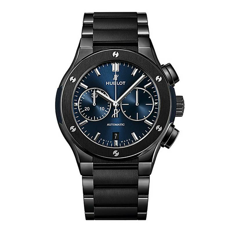 HUBLOT CLASSIC FUSION CHRONOGRAPH CERAMIC BLUE BRACELET ウブロ クラシック・フュージョン クロノグラフ セラミックブルー ブレスレット 520.CM.7170.CM