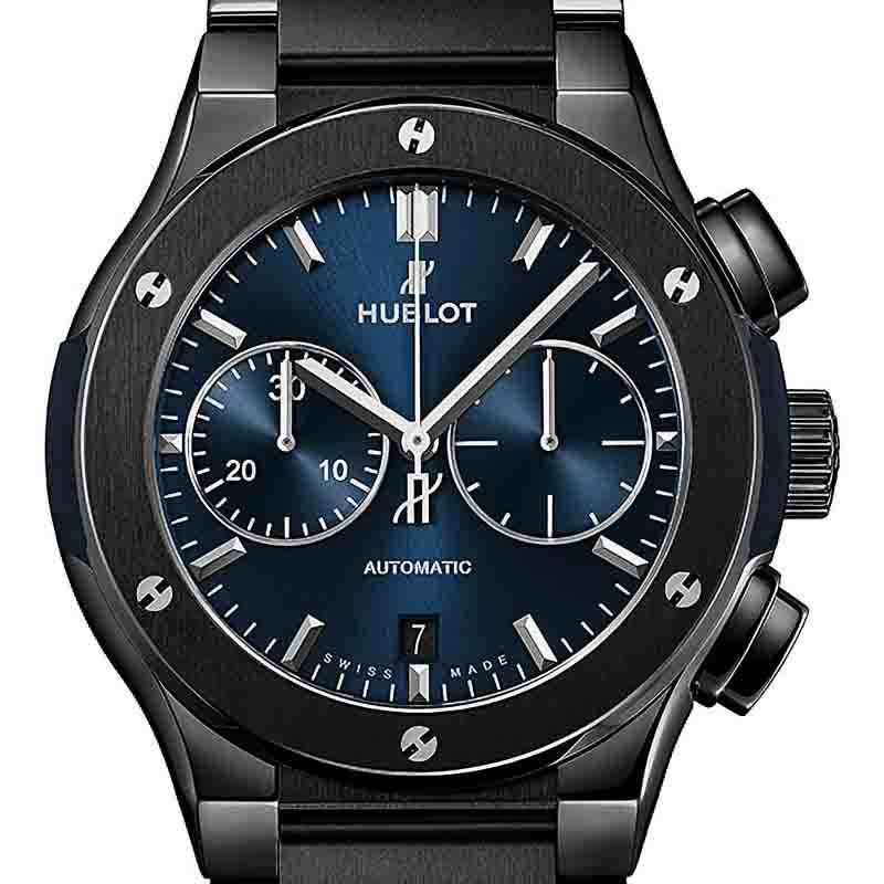 HUBLOT CLASSIC FUSION CHRONOGRAPH CERAMIC BLUE BRACELET ウブロ  