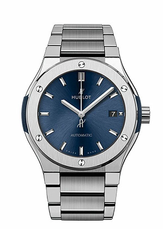 HUBLOT CLASSIC FUSION BLUE TITANIUM BRACELET ウブロ クラシック 