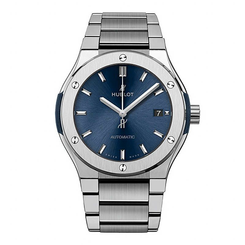 HUBLOT CLASSIC FUSION BLUE TITANIUM BRACELET ウブロ クラシック ...