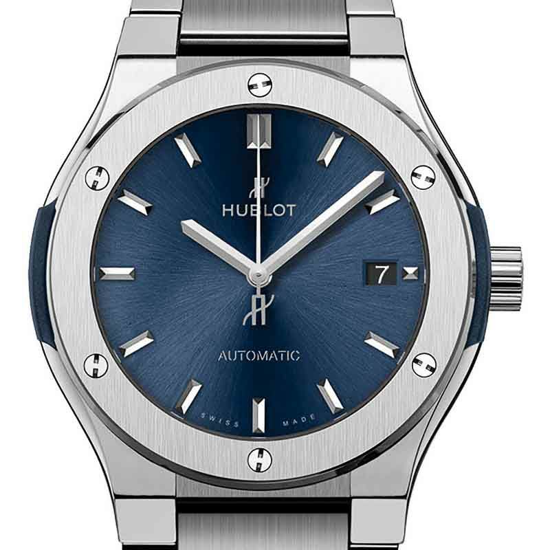 HUBLOT CLASSIC FUSION BLUE TITANIUM BRACELET ウブロ クラシック 