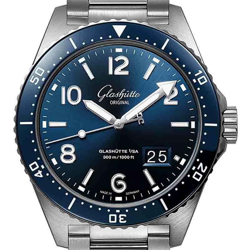 GLASHUTTE ORIGINAL SeaQ Panorama Date グラスヒュッテ・オリジナル シーキュー パノラマデイト 1-36-13-02-81-70