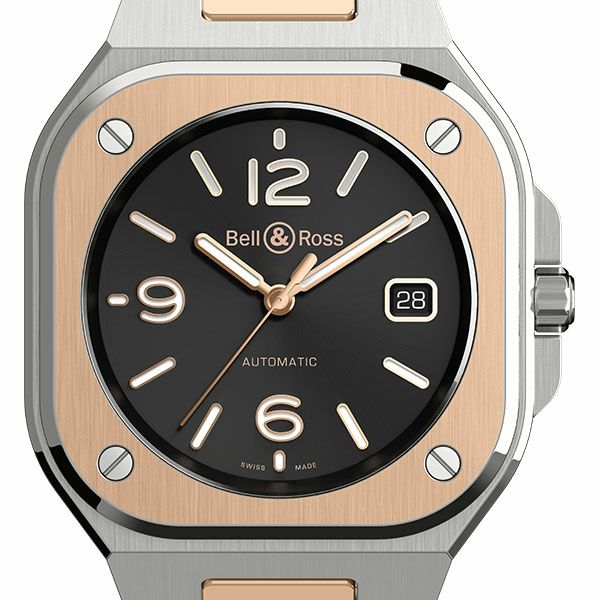 BELL & ROSS BR 05 BLACK STEEL & GOLD ベル＆ロス BR 05 ブラックスチール & ゴールド BR05A-BL-STPG/SSG