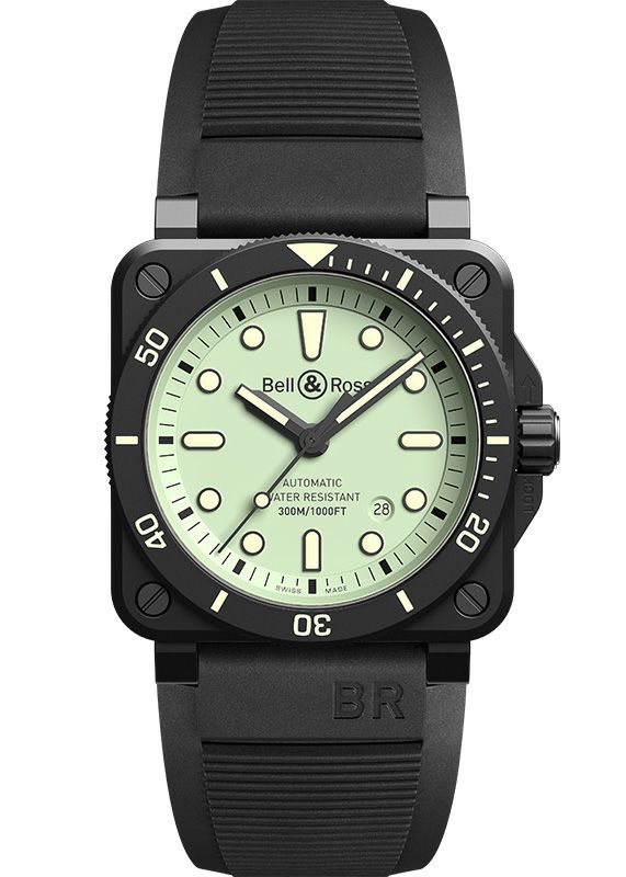 ベル＆ロス Bell & Ross BR 03-92 ダイバー フル ラム　世界999本限定 BR0392-D-C5-CE/SRB グリーン  セラミック 自動巻き メンズ 腕時計
