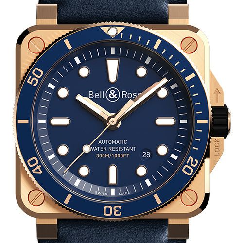 【正規】【限定】【自動巻き】【メンズ】【腕時計】Bell u0026 Ross BR 03-92 Diver Blue Bronze ベルu0026ロス BR 03-92 ダイバー ブルー ブロンズ BR0392-D-LU-BR/SCA 時計・腕時計の通販サイト - BEST Ishida