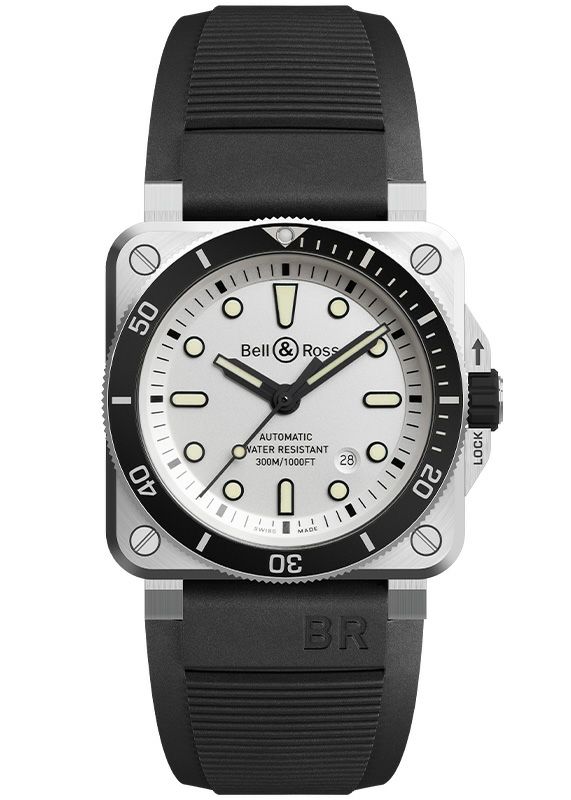 Bell ＆ Ross BR 03-92 DIVER WHITEベル＆ロス BR 03-92 ダイバー ホワイトBR0392-D-WH-ST/SRB