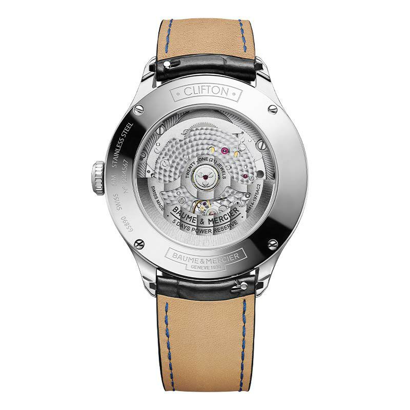 BAUME＆MERCIER CLIFTON BAUMATIC DAY-DATE/MOON-PHASE GRADIENT BLUE 10593 ボーム＆メルシエ クリフトン ボーマティック デイデイト/ムーンフェイズブルーグラデーション 10593 M0A10593
