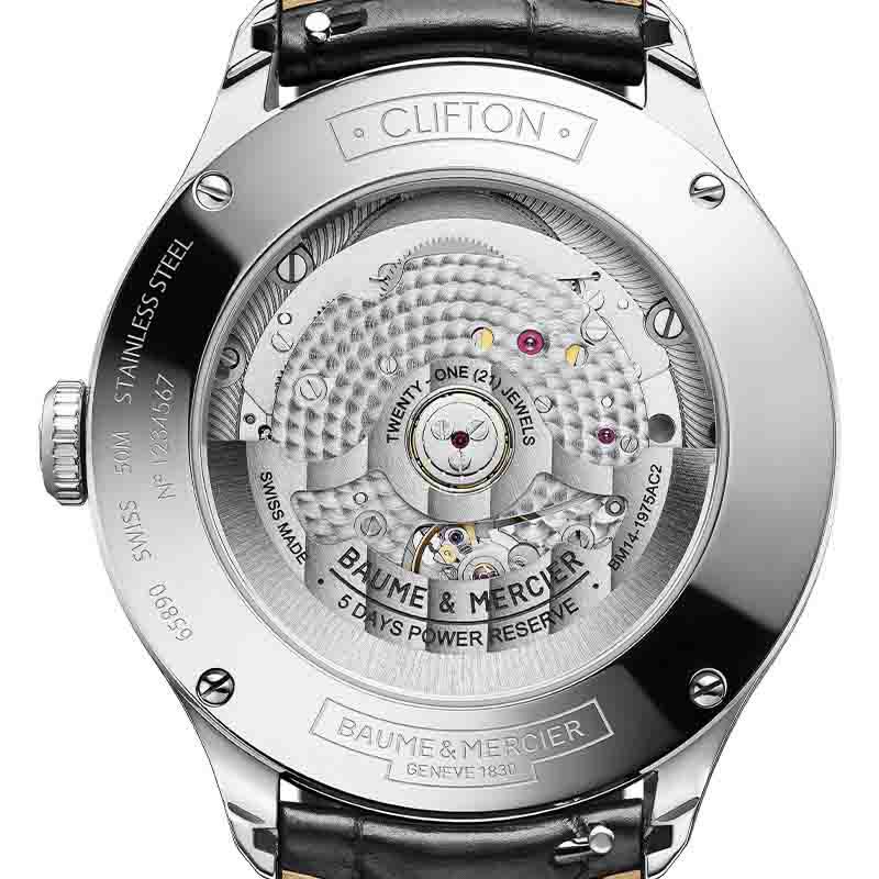 BAUME＆MERCIER CLIFTON BAUMATIC DAY-DATE/MOON-PHASE GRADIENT BLUE 10593 ボーム＆メルシエ クリフトン ボーマティック デイデイト/ムーンフェイズブルーグラデーション 10593 M0A10593