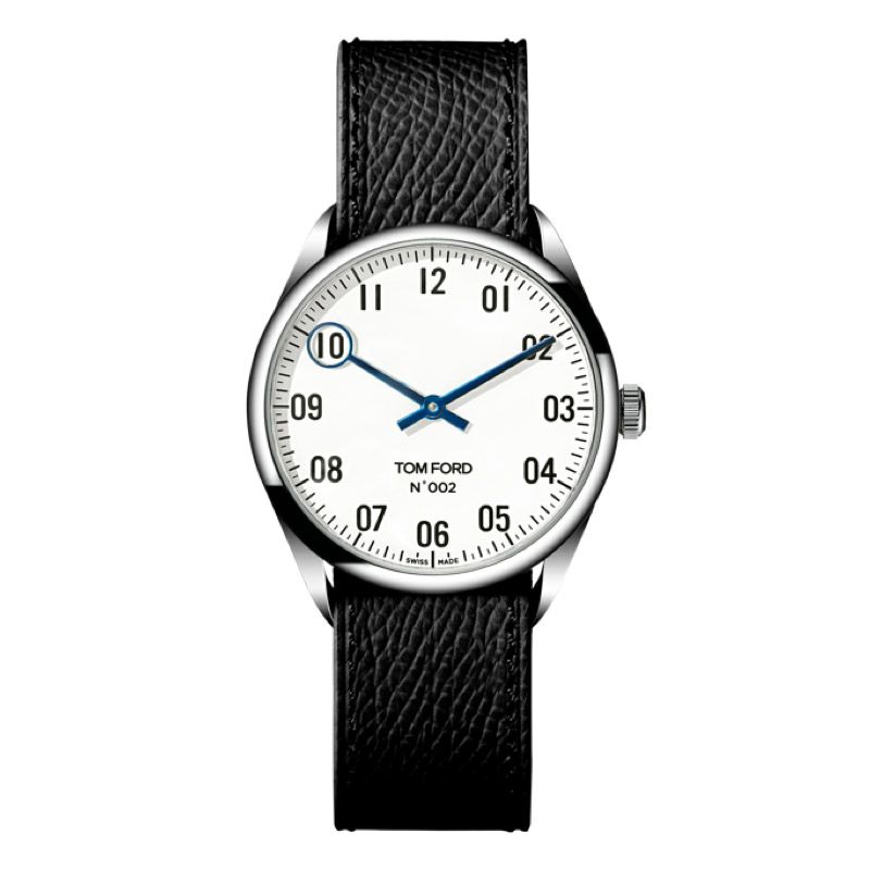 TOM FORD N.002 38mm POLISHED SS CASE WITH WHITE DIAL トム フォード 