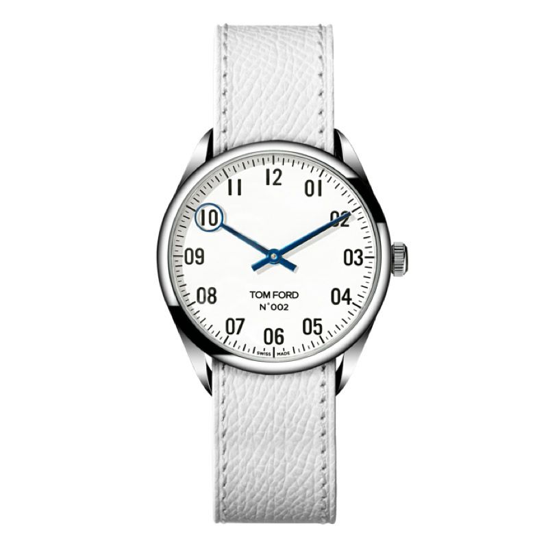 TOM FORD N.002 POLISHED SS CASE WITH WHITE DIAL トム フォード N 