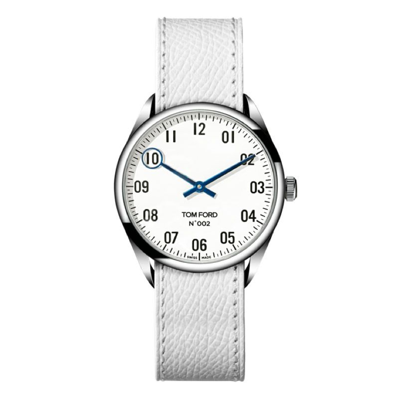 TOM FORD N.002 POLISHED SS CASE WITH WHITE DIAL トム フォード N ...