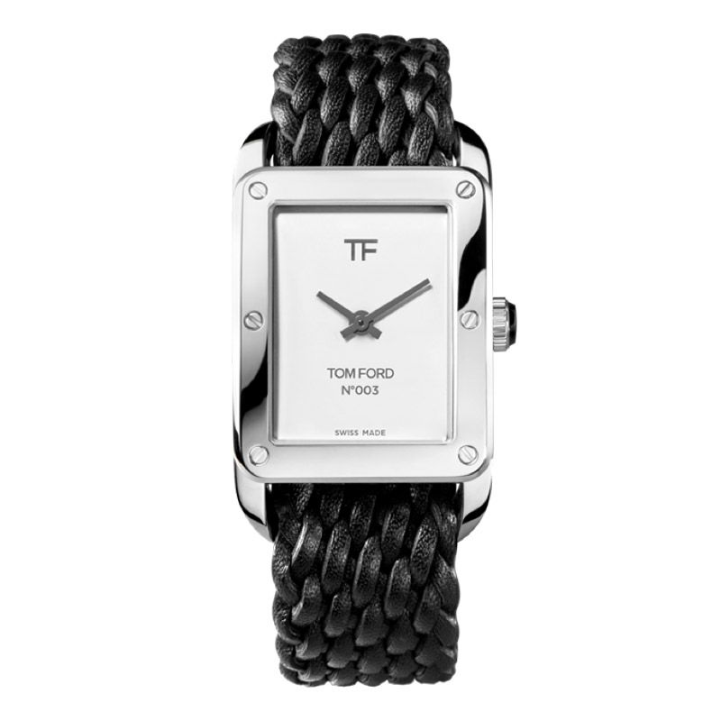 TOM FORD N.003 POLISHED SS CASE WITH WHITE DIAL トム フォード N 