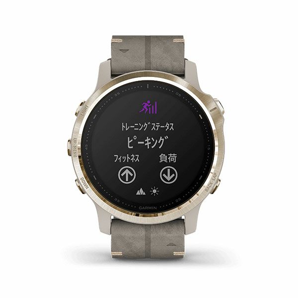 GARMIN fenix 6S Sapphire Tundra Light Gold Leather band ガーミン フェニックス 6S サファイア ツンドラライトゴールド レザーバンド 010-02159-8M