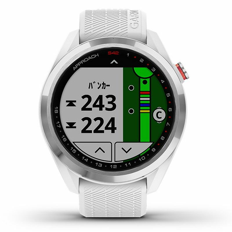 GARMIN Approach S42 White / Silver , ガーミン アプローチ S42 ホワイト / シルバー ,  010-02572-21