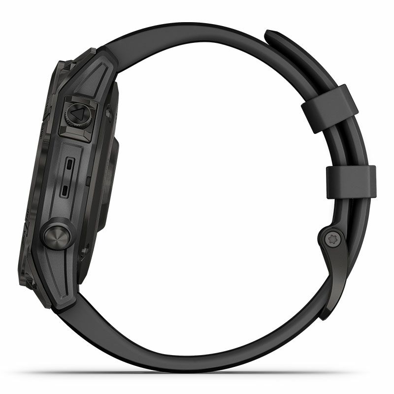 GARMIN fenix 7 Sapphire Dual Power Ti Carbon Gray DLC / Black , ガーミン フェニックス  7 サファイア デュアルパワー Ti カーボン グレー DLC / ブラック , 010-02540-29