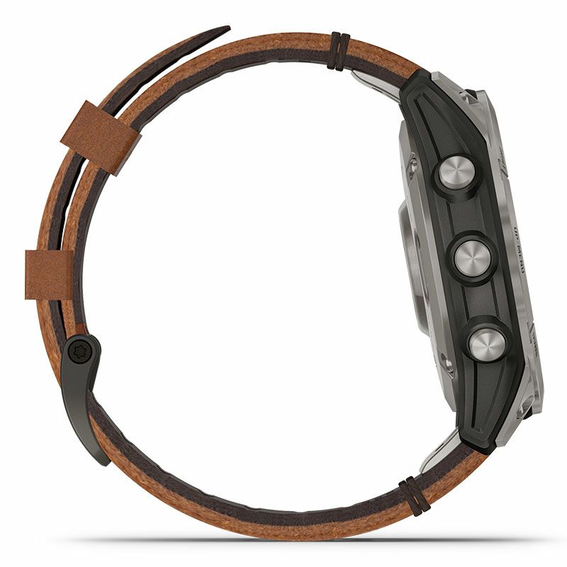 GARMIN fenix 7 Sapphire Dual Power Ti / Chestnut Leather Band