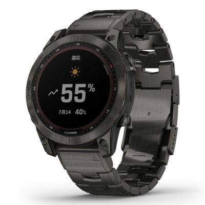 GARMIN fenix 7 Sapphire Dual Power Ti Carbon Gray DLC / Carbon