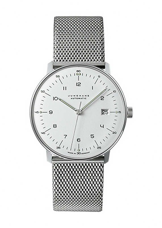 ストラップカーフ腕時計 新品 ユンハンス マックス・ビル オートマティック027/4700.02