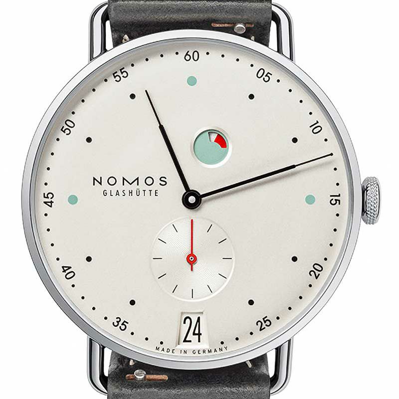 NOMOS GLASHUETTE Metro date power reserve ノモス グラスヒュッテ 