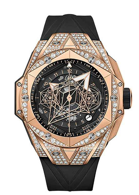 HUBLOT BIG BANG UNICO SANG BLEU II KING GOLD PAVE ウブロ ビッグ  