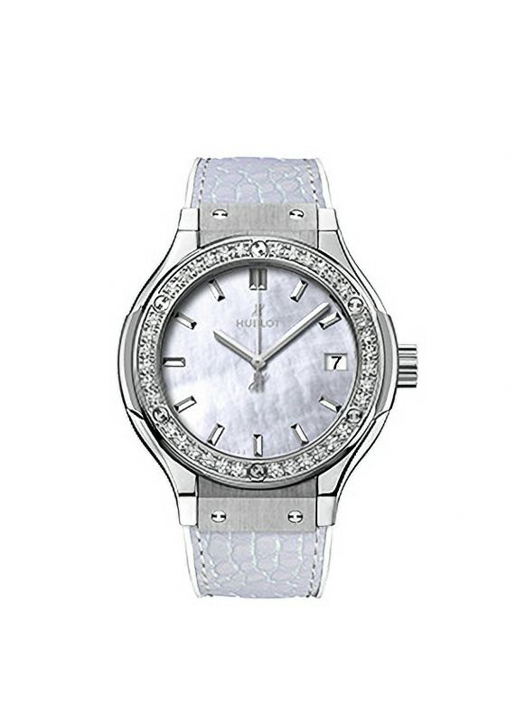 HUBLOT CLASSIC FUSION PEARL WHITE DIAMONDS ウブロ クラシック 