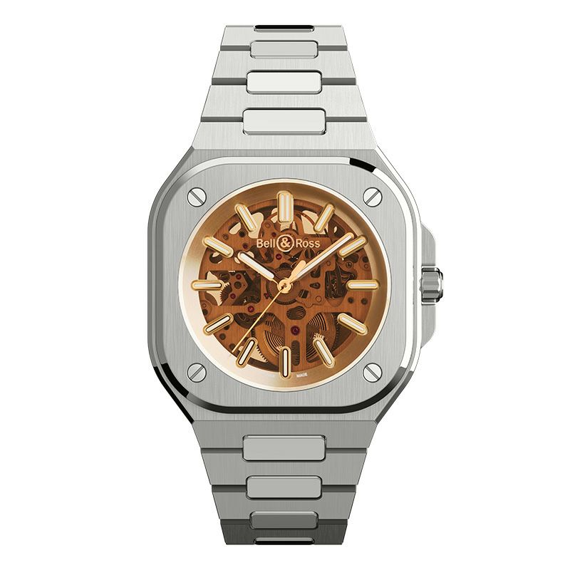 【正規】【自動巻き】【メンズ】【腕時計】Bell u0026 Ross BR 05 Skeleton Golden ベルu0026ロス BR 05 スケルトン ゴールデン BR05A-CH-SKST/SST 時計・腕時計の通販サイト - BEST Ishida