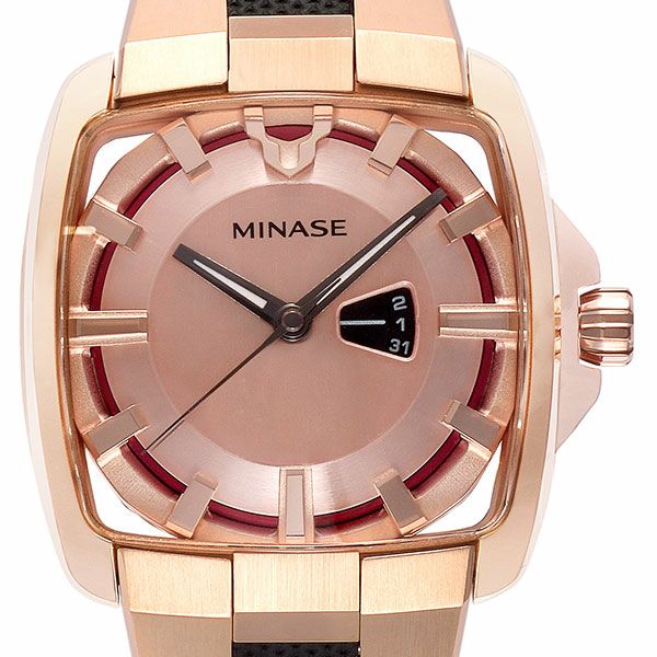 MINASE ミナセ Hizシリーズ ホライゾン 自動巻き メンズ 腕時計濃い線とは針の周りでしょうか